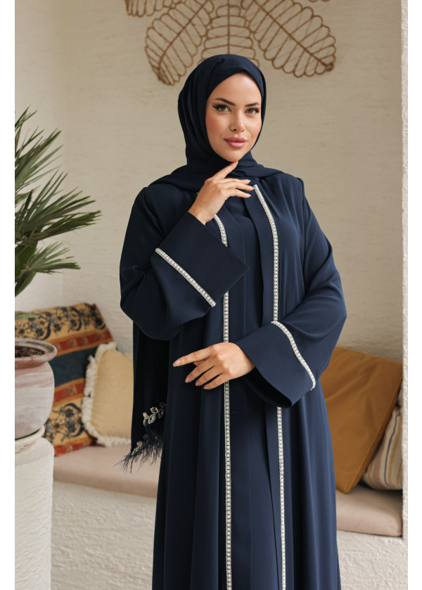 Şehrazat Model Lacivert Abaya